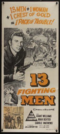 4g703 13 FIGHTING MEN Aust daybill '60 Civil War soldier Grant Williams with HUGE gatling gun!