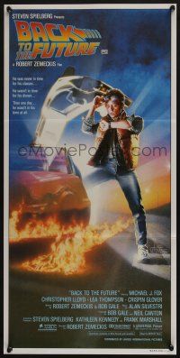 4g722 BACK TO THE FUTURE Aust daybill '85 Robert Zemeckis, Michael J. Fox & Delorean by Struzan!