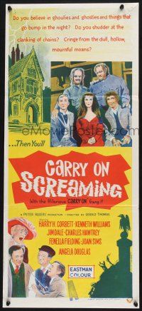 4g744 CARRY ON SCREAMING Aust daybill '66 do you believe in ghosties that go bump in the night?