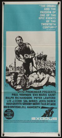 4g777 EXODUS Aust daybill '62 classic Otto Preminger Israeli Independence epic!