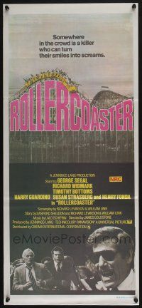 4g923 ROLLERCOASTER Aust daybill '78 George Segal, Richard Widmark, Timothy Bottoms!
