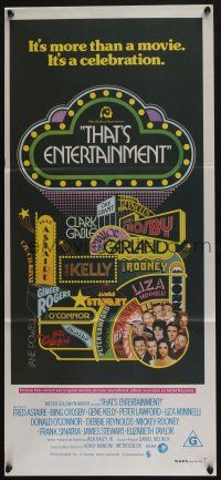 4g968 THAT'S ENTERTAINMENT Aust daybill '74 classic MGM Hollywood scenes, it's a celebration!