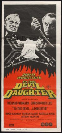 4g973 TO THE DEVIL A DAUGHTER Aust daybill '76 Widmark, Chris Lee, sexy nun Nastassja Kinski!