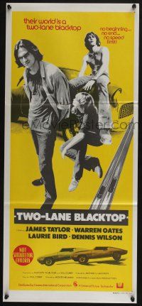 4g979 TWO-LANE BLACKTOP Aust daybill '71 James Taylor, Warren Oates, Laurie Bird, no speed limit!