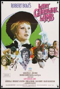 4g042 LADY CAROLINE LAMB English 1sh '73 directed by Robert Bolt, great art of Sarah Miles & cast!