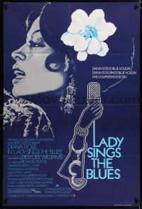 4g043 LADY SINGS THE BLUES English 1sh '72 Diana Ross in her film debut as singer Billie Holiday!