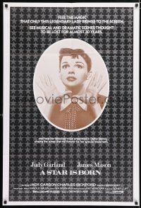 4g080 STAR IS BORN English 1sh R83 great close up art of Judy Garland, James Mason, classic!