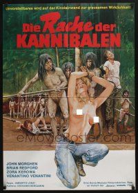 4g603 MAKE THEM DIE SLOWLY German '87 Umberto Lenzi's Cannibal Ferox, tortured girl art!