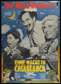 4g615 NIGHT IN CASABLANCA German '77 wacky image of The Marx Brothers, Groucho, Chico & Harpo!