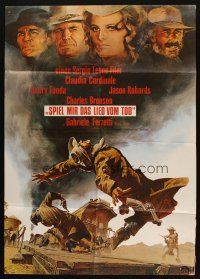 4g622 ONCE UPON A TIME IN THE WEST German R78 Leone, art of Cardinale, Fonda, Bronson & Robards!
