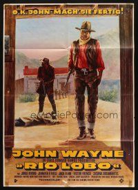 4g637 RIO LOBO German '71 Howard Hawks, Give 'em Hell, John Wayne, great cowboy image!