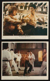 4g091 RETURN OF THE DRAGON 8 English FOH LCs '74 great images of Bruce Lee, Way of the Dragon