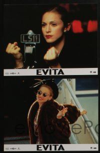4g405 EVITA 4 French LCs '96 Madonna as Eva Peron, Antonio Banderas, Alan Parker, Oliver Stone