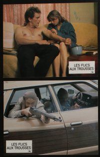 4g353 MOVING VIOLATION 8 French LCs '78 Stephen McHattie, Kay Lenz, wild car chase images!