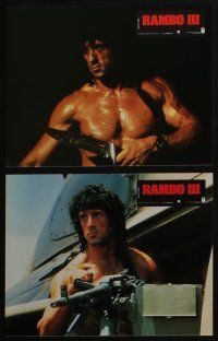 4g317 RAMBO III 9 French LCs '88 Sylvester Stallone returns as John Rambo!