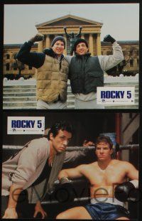 4g393 ROCKY V 6 French LCs '90 Sylvester Stallone, John G. Avildsen boxing sequel, go for it!