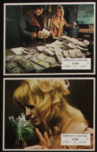 4g321 $ 8 French LCs '71 many pictures of bank robbers Warren Beatty & Goldie Hawn!