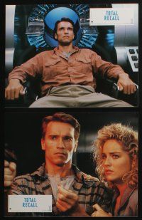 4g364 TOTAL RECALL 8 French LCs '90 Arnold Schwarzenegger, Sharon Stone, Paul Verhoeven!