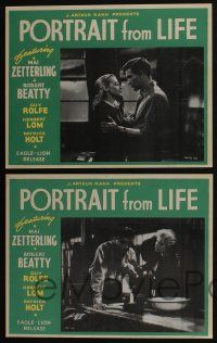4g142 GIRL IN THE PAINTING 8 Canadian LCs '48 different images of pretty Mai Zetterling, Beatty!