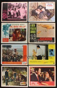4h021 LOT OF 44 LOBBY CARDS '50s-60s great images from a variety of different movies!