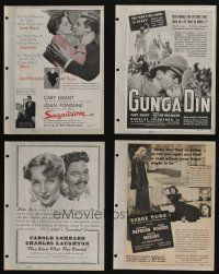 4h044 LOT OF 19 MAGAZINE ADS '40s great advertising from a variety of different movies!