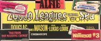 4h067 LOT OF 6 PAPER BANNERS '60s 20,000 Leagues Under the Sea, Alfie, Robinson Crusoe & more!