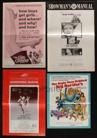 4h078 LOT OF 24 UNCUT PRESSBOOKS '60s-80s great advertising images from a variety of movies!