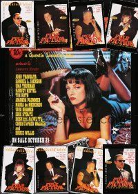 4h153 LOT OF 9 PULP FICTION COMMERCIAL POSTERS '94 Quentin Tarantino, cool cast portraits!
