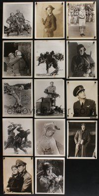 4h132 LOT OF 14 8x10 WAR STILLS '30s-40s great images of men in uniform with weapons!