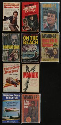 4h106 LOT OF 10 PAPERBACK BOOKS '50s-80s Magnum Force, James Bond, Donovan's Brain & more!