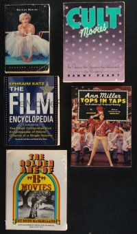4h098 LOT OF 5 MOVIE REFERENCE SOFTCOVER BOOKS '70s-90s Marilyn, Cult Movies, Film Encyclopedia!