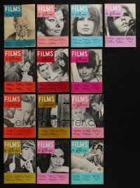 4h090 LOT OF 13 FILMS IN REVIEW MAGAZINES '55-69 filled with great movie info & images!
