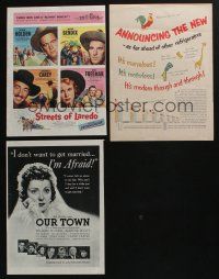 4h052 LOT OF 3 MAGAZINE ADS '40s Streets of Laredo & Our Town + new modern refrigerators!