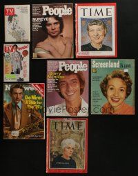 4h036 LOT OF 8 MAGAZINES '50s-80s TV Guide, People, Time, Screenland, Newsweek!