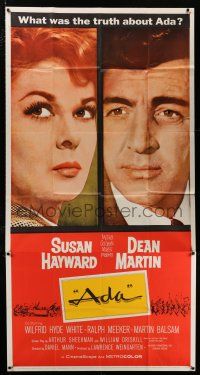 4j272 ADA 3sh '61 super close portraits of Susan Hayward & Dean Martin, what was the truth?