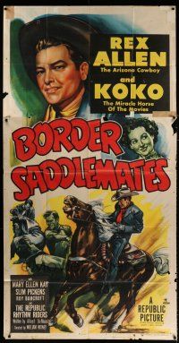 4j324 BORDER SADDLEMATES 3sh '52 Rex Allen & Koko against a ruthless bunch of border bandits!