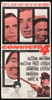 4j354 CONVICTS 4 3sh '62 Sammy Davis Jr, Vincent Price, Ben Gazzara, Stuart Whitman