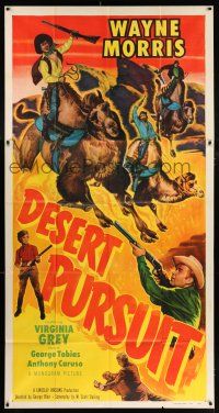 4j372 DESERT PURSUIT 3sh '52 Wayne Morris & cowboys riding imported camels instead of horses!