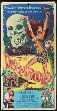 4j382 DISEMBODIED 3sh '57 full-length art of super sexy female voodoo witch doctor Allison Hayes!