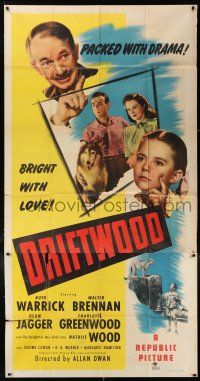4j388 DRIFTWOOD 3sh '47 great image of adorable young Natalie Wood, Walter Brennan!