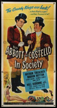 4j489 IN SOCIETY 3sh '44 Bud Abbott & Lou Costello are back again after a year's absence!