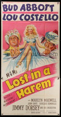 4j538 LOST IN A HAREM 3sh '44 art of Bud Abbott & Lou Costello in Arabia w/ sexy Marilyn Maxwell!