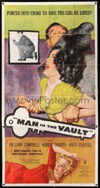 4j554 MAN IN THE VAULT 3sh '56 he was forced into crime to save his lover, sexy Anita Ekberg!
