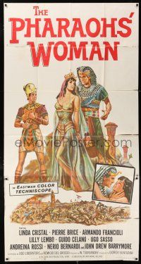 4j613 PHARAOHS' WOMAN 3sh '61 La donna dei faraoni, cool full-length art of top stars!