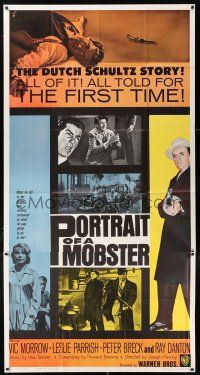 4j615 PORTRAIT OF A MOBSTER 3sh '61 full-length image of Vic Morrow as gangster Dutch Schultz!