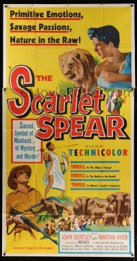 4j642 SCARLET SPEAR 3sh '54 Africa, primitive emotions, savage passions, nature in the raw!