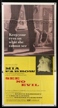 4j647 SEE NO EVIL 3sh '71 keep your eyes on what blind Mia Farrow cannot see!
