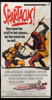 4j671 SPARTACUS 3sh R67 classic Stanley Kubrick & Kirk Douglas epic, cool gladiator artwork!