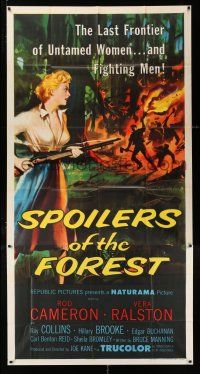 4j672 SPOILERS OF THE FOREST 3sh '57 Vera Ralston in the last frontier of untamed women!