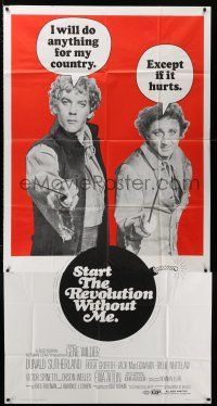 4j677 START THE REVOLUTION WITHOUT ME 3sh '70 wacky image of Gene Wilder & Donald Sutherland!